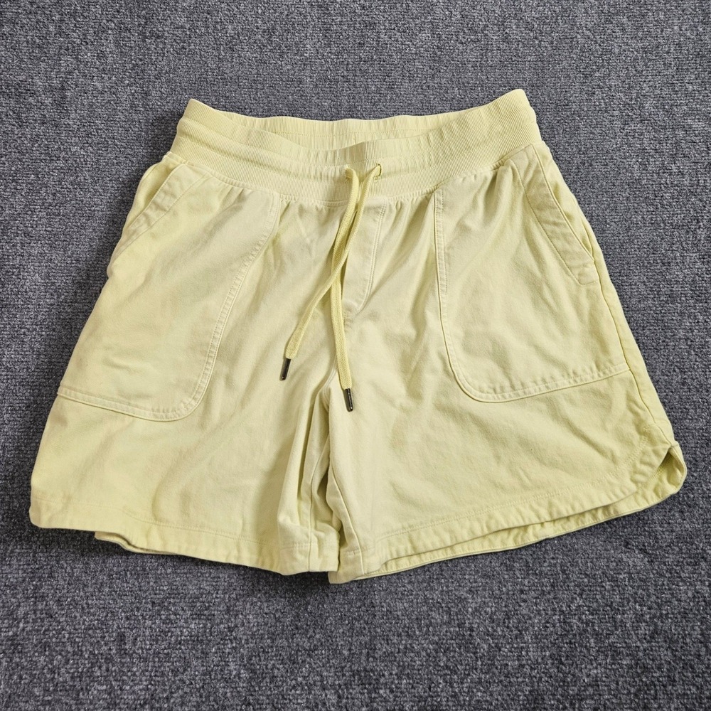 Athleta Shorts‎ Women Large Yellow Drawstring Pockets Casual Lounge Athleisure